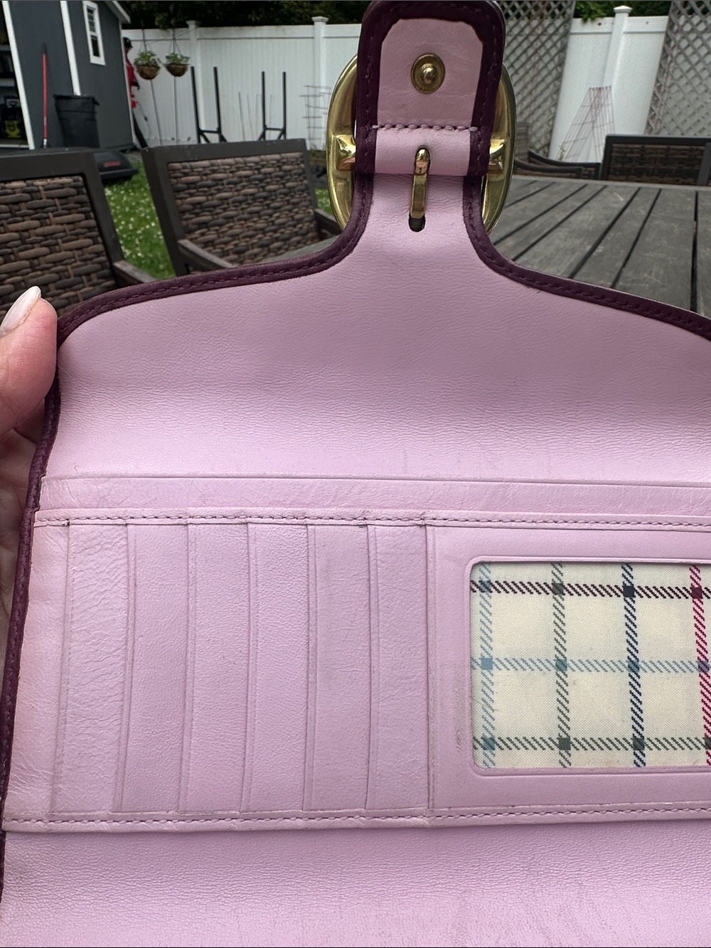 Coach Bleecker Tattersall Signature C Canvas Wallet and Checkbook 2fer!! - Picture 9 of 15